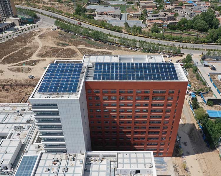 青海省樂都人民醫院海爾平板太陽能熱水項目